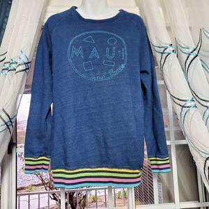 Maui and sons blue sweatshirt
